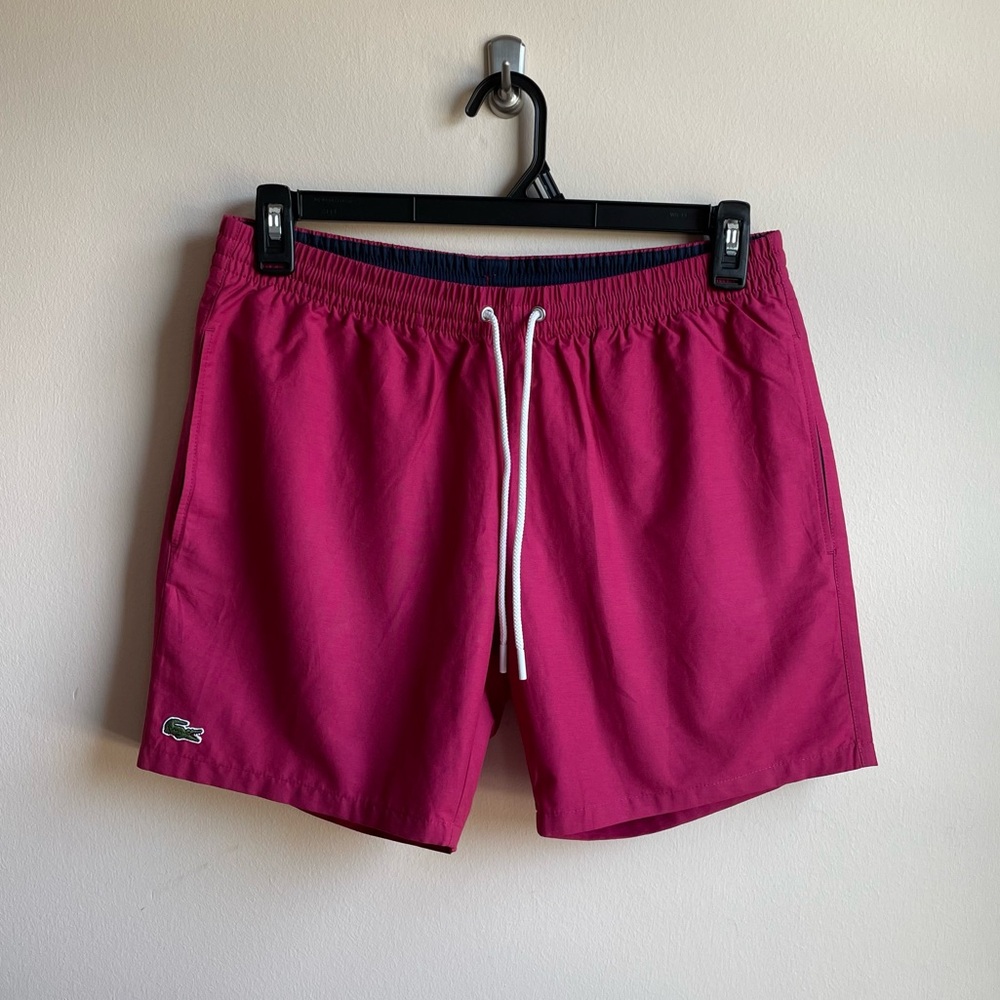 Lacoste Short Pink Swim Trunks NWOT